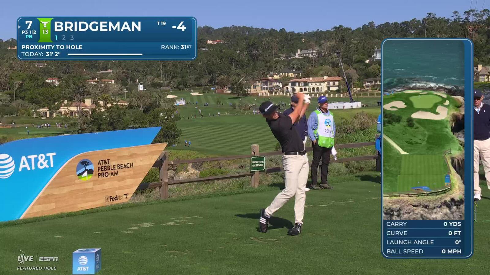 Jacob Bridgeman hits 108-yard tee shot to 13 feet, sets up birdie