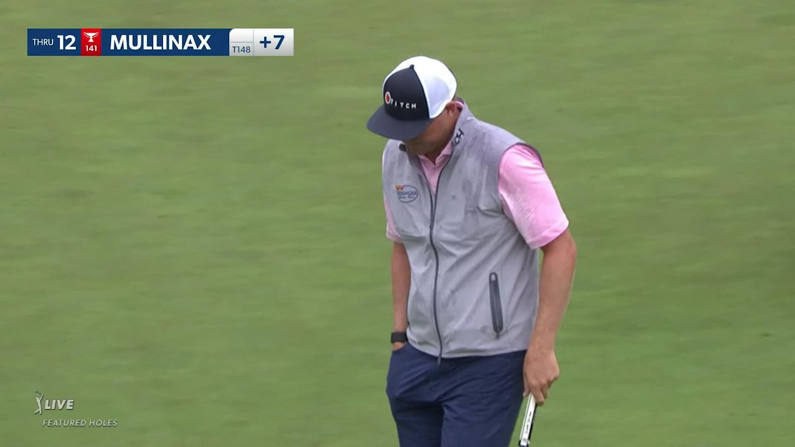 Trey Mullinax drains 12-footer to birdie No. 12 at Wells Fargo