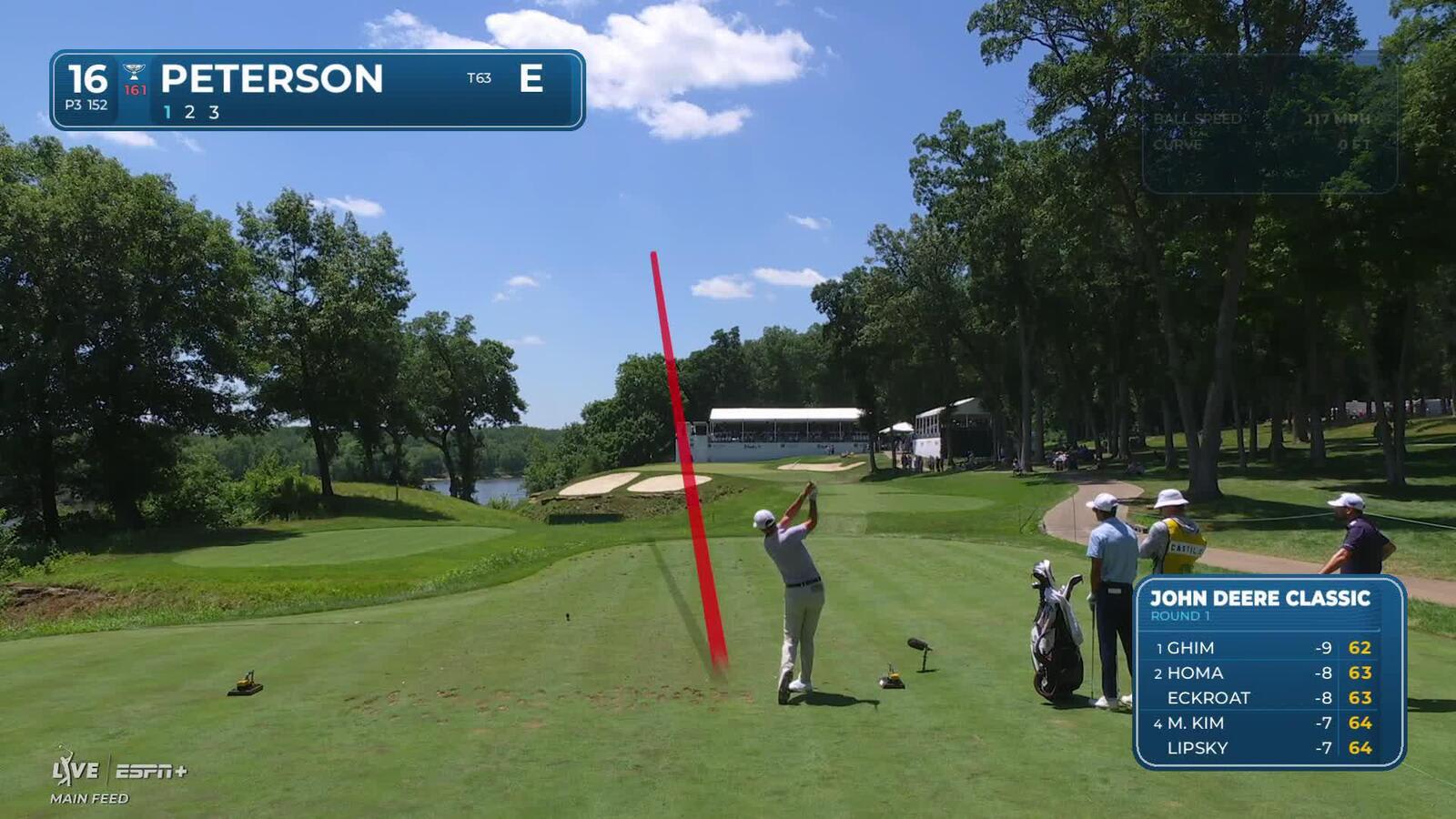 Paul Peterson nearly aces No. 16 at John Deere