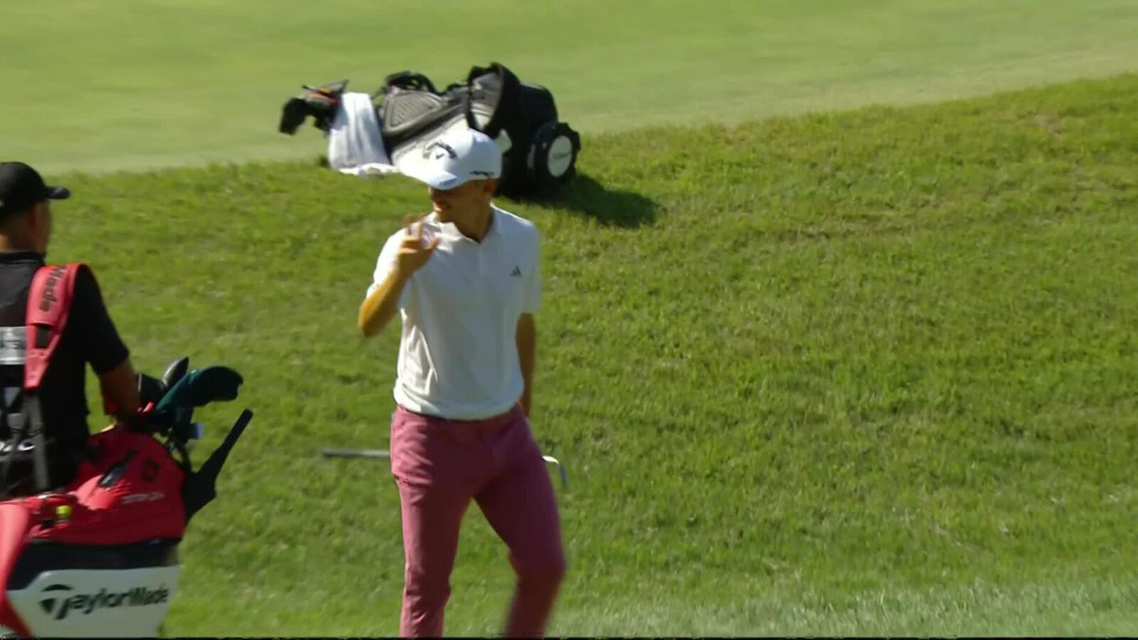 Nicolai Hojgaard chips-in for birdie at ZOZO CHAMPIONSHIP