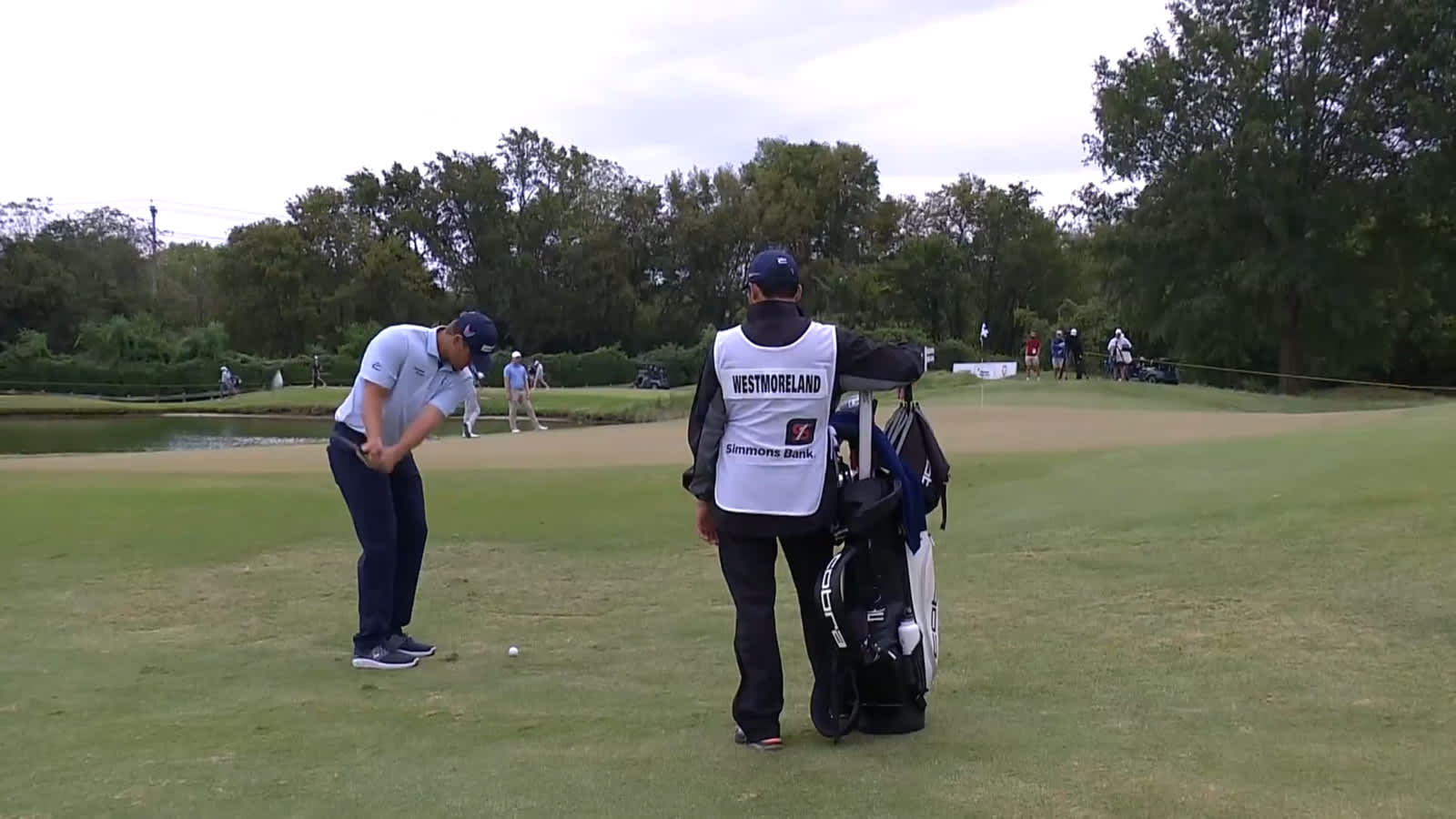 Kyle Westmoreland gets up-and-down from just off the green at Simmons Bank Open