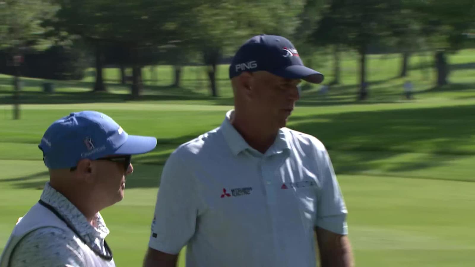 Stewart Cink makes birdie on No. 18 at Kaulig Companies Championship