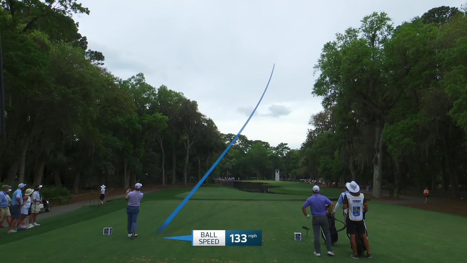 Bud Cauley drains 20-foot birdie putt on No. 4 at RBC Heritage