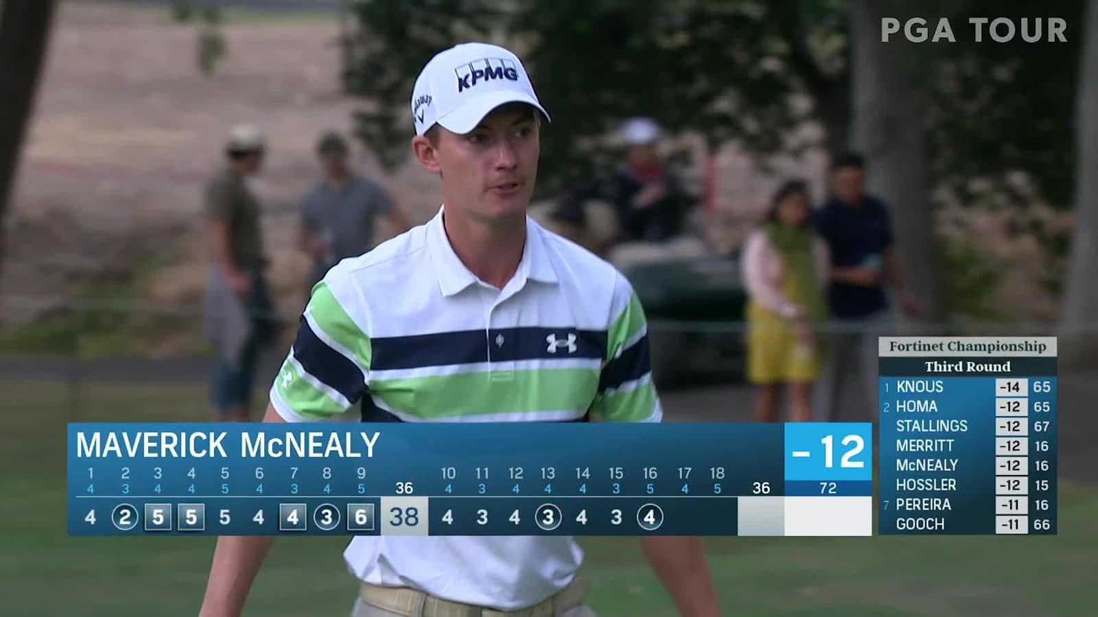 Maverick McNealy uses nice approach to set up birdie at Fortinet Championship