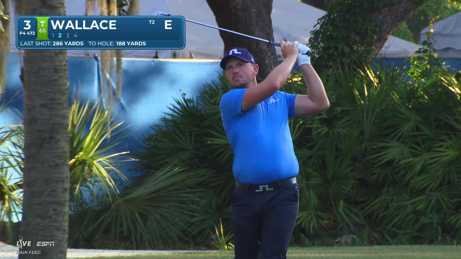 Matt Wallace sinks a 27-foot birdie putt on No. 3 at RBC Heritage