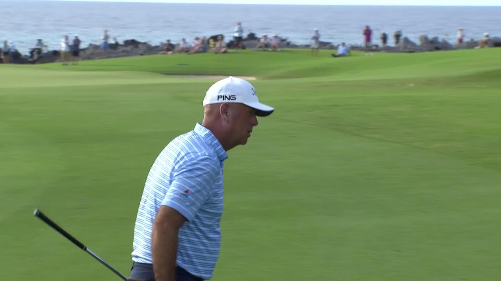 Stewart Cink makes birdie on No. 16 at Mitsubishi Electric Championship at Hualalai