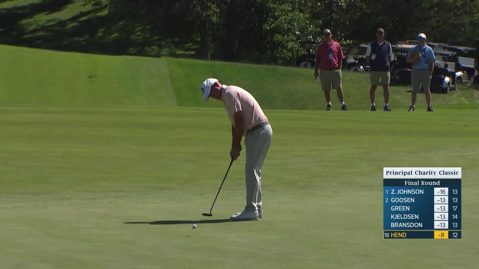 Scott Hend makes birdie on No. 13 at Principal Charity Classic