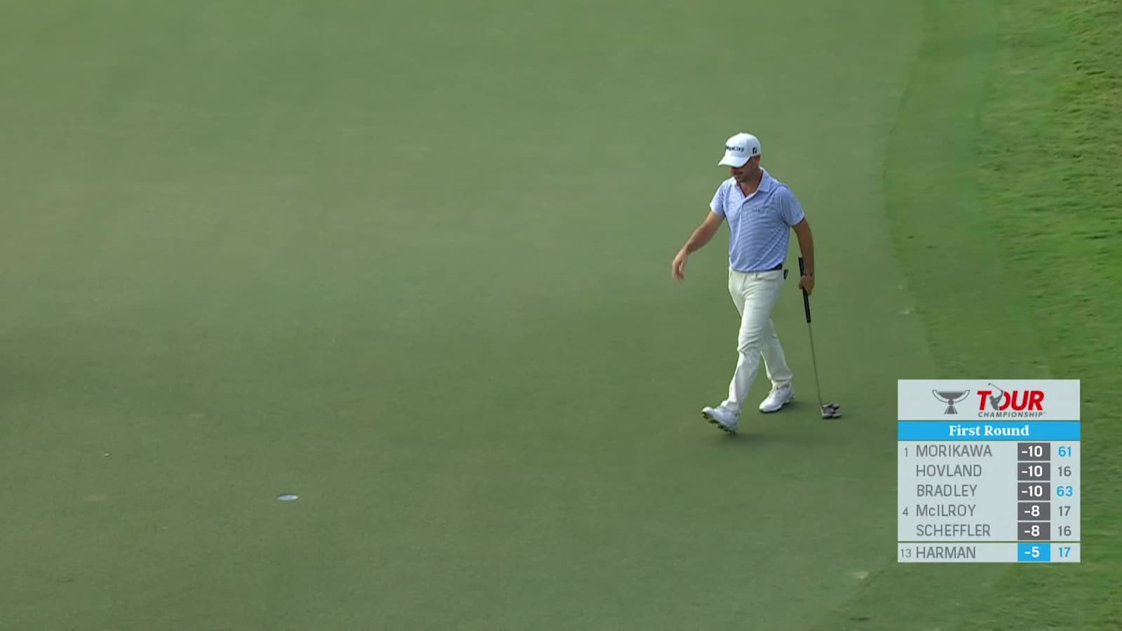 Brian Harman makes birdie on No. 18 at TOUR Championship