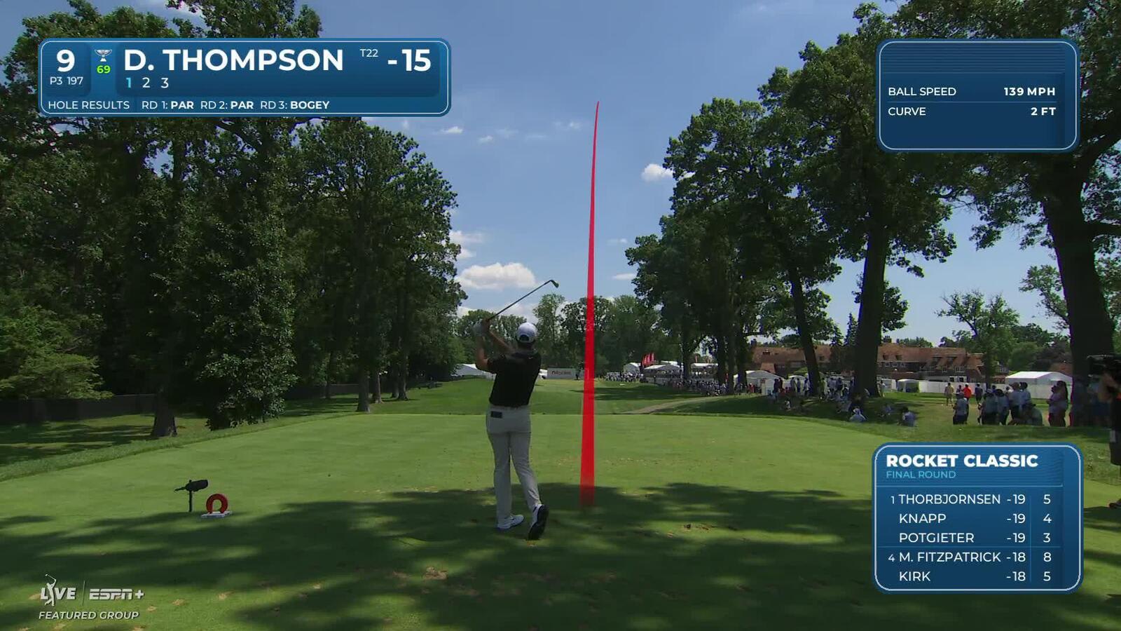 Davis Thompson nearly aces No. 9 at Rocket Classic