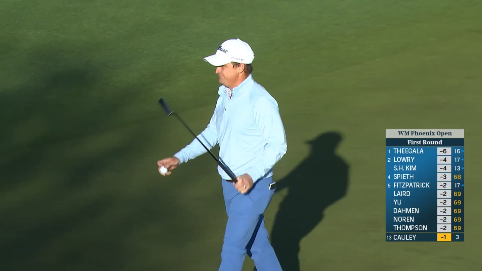 Bud Cauley makes first birdie since coming back from injury at WM Phoenix Open