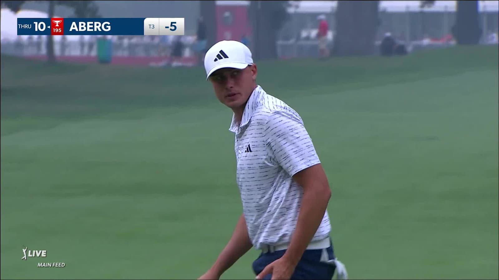 Ludvig Aberg nearly holes approach shot at Rocket Mortgage