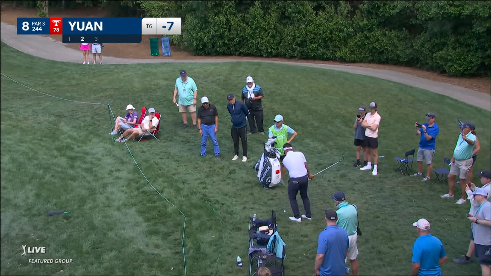 Carl Yuan holes 56-foot chip shot from greenside rough at Valspar