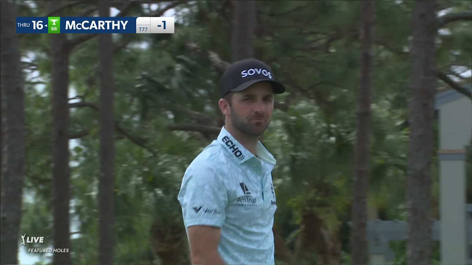 Denny McCarthy rolls in a birdie at Cognizant Classic