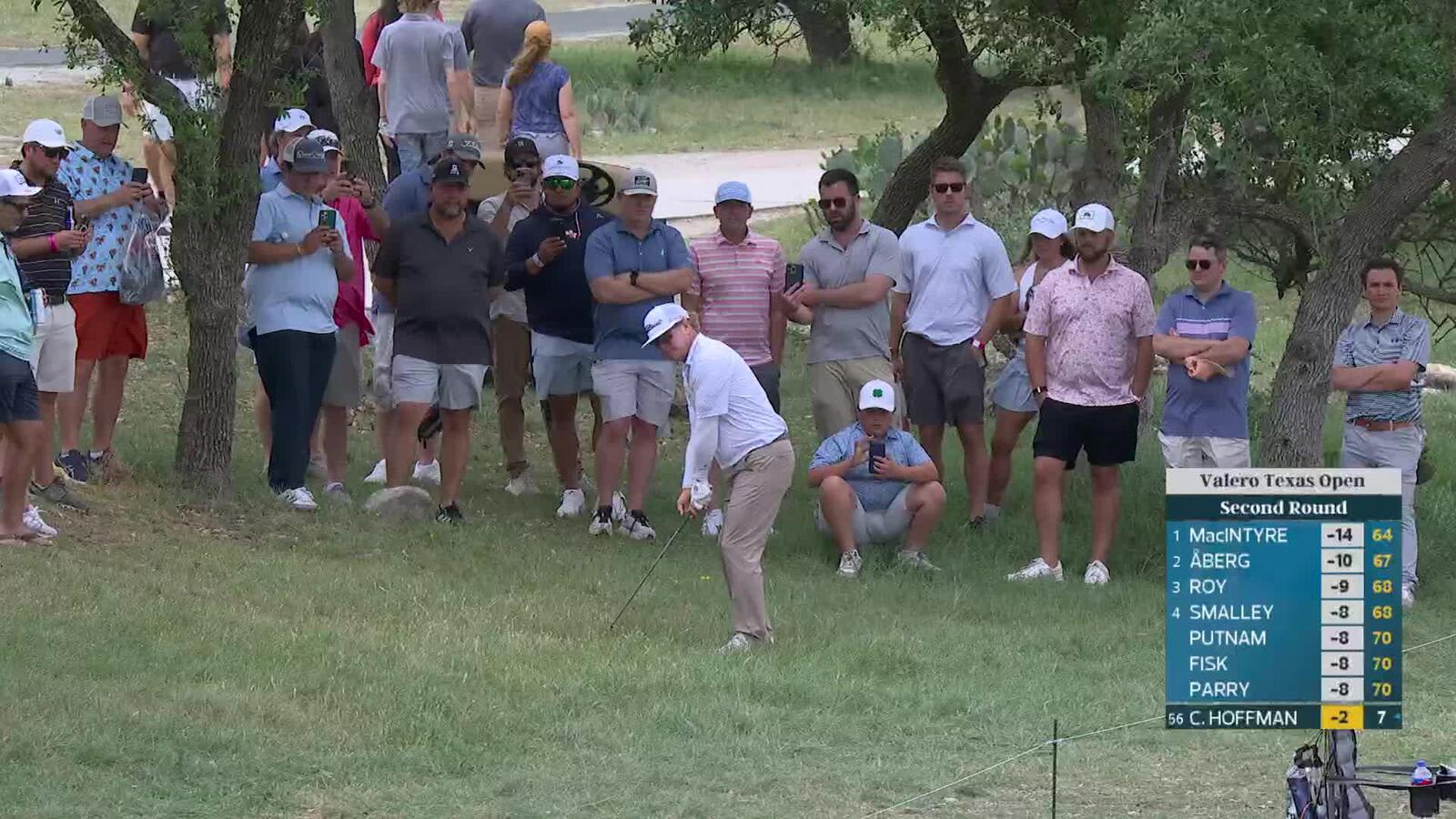 Charley Hoffman makes 4 foot putt for birdie on No. 17 at Valero