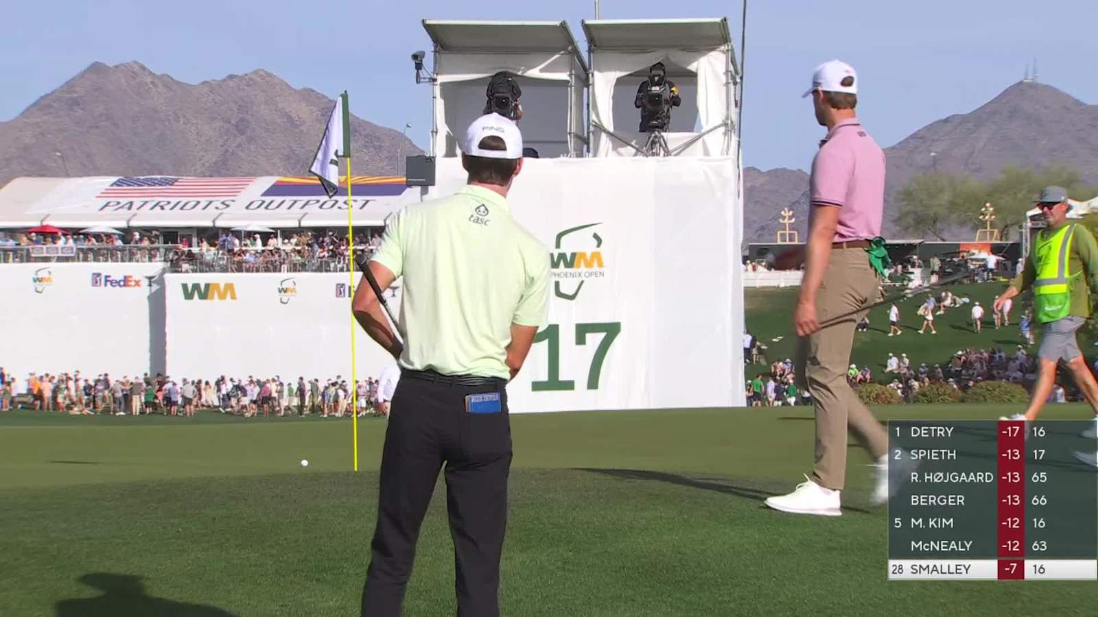 Alex Smalley makes birdie on No. 17 at WM Phoenix Open