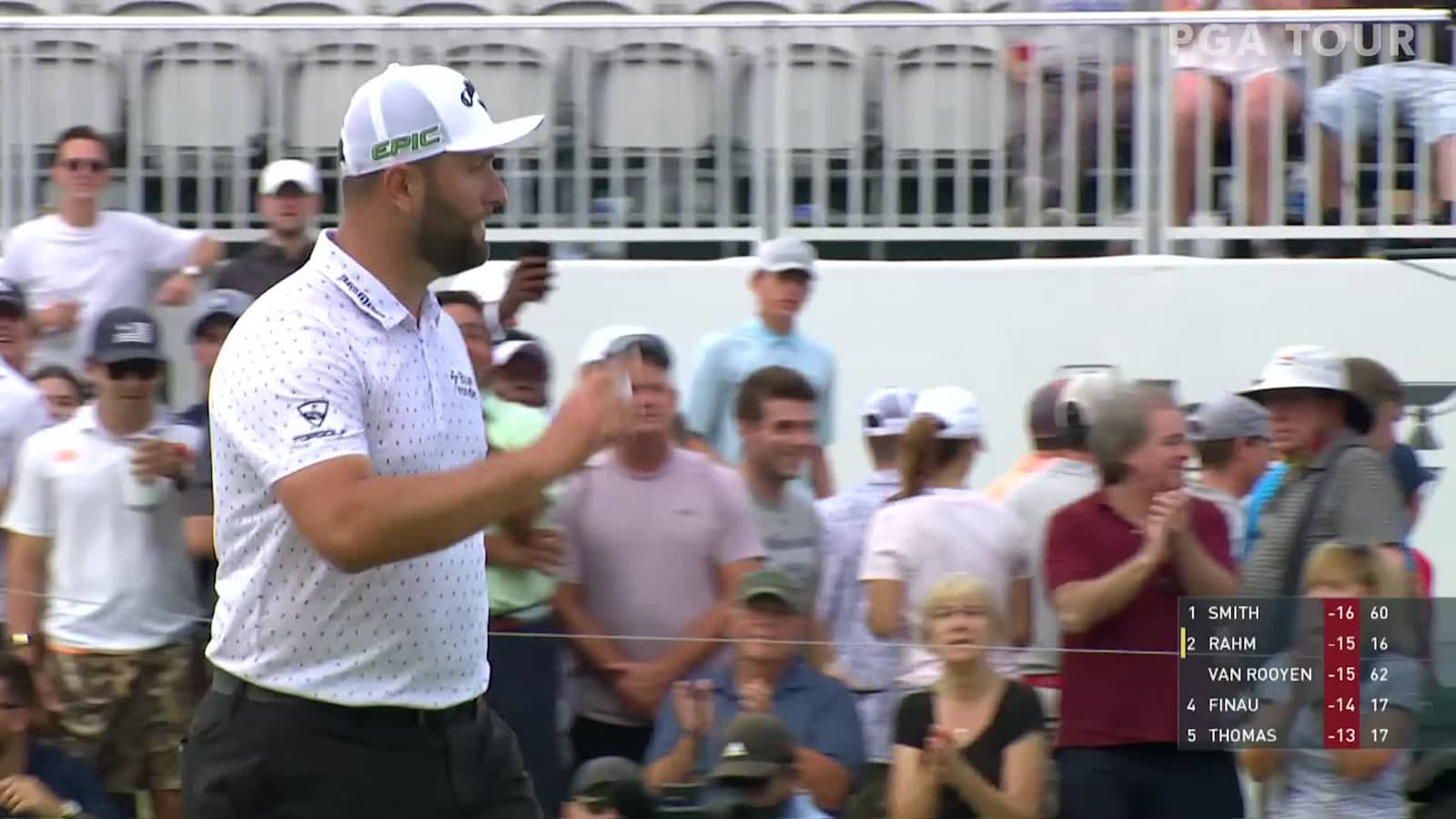 Jon Rahm sticks approach to set up birdie at THE NORTHERN TRUST