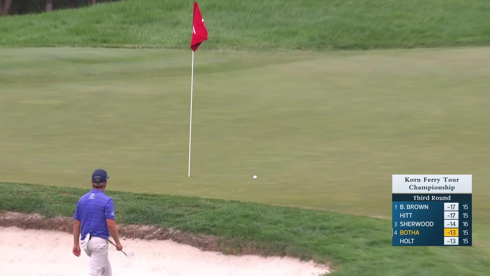 Barend Botha makes birdie on No. 16 at Korn Ferry Tour Championship