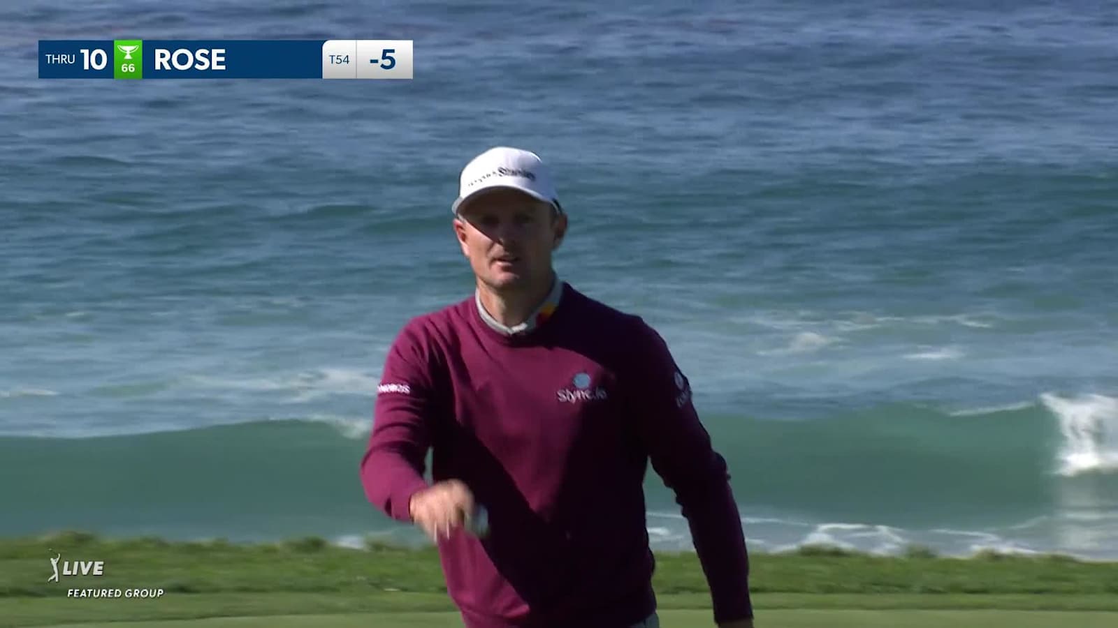Justin Rose uses tight pitch to set up birdie at AT&T Pebble Beach