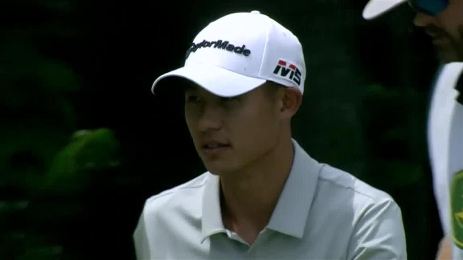 Collin Morikawa sticks approach to lead to birdie at John Deere