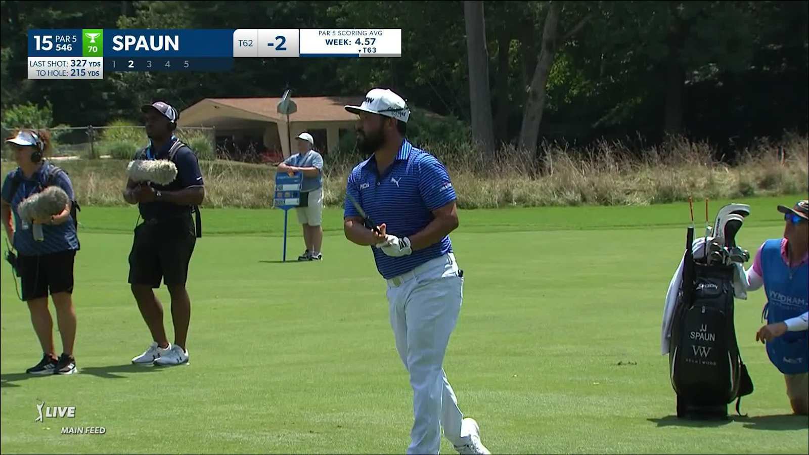 J.J. Spaun goes flag hunting to set up clutch eagle at Wyndham