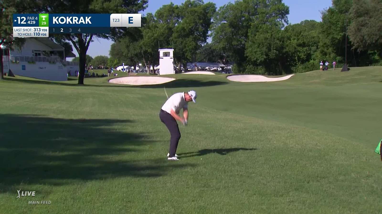 Jason Kokrak releases wedge from rough to 2 feet at Charles Schwab