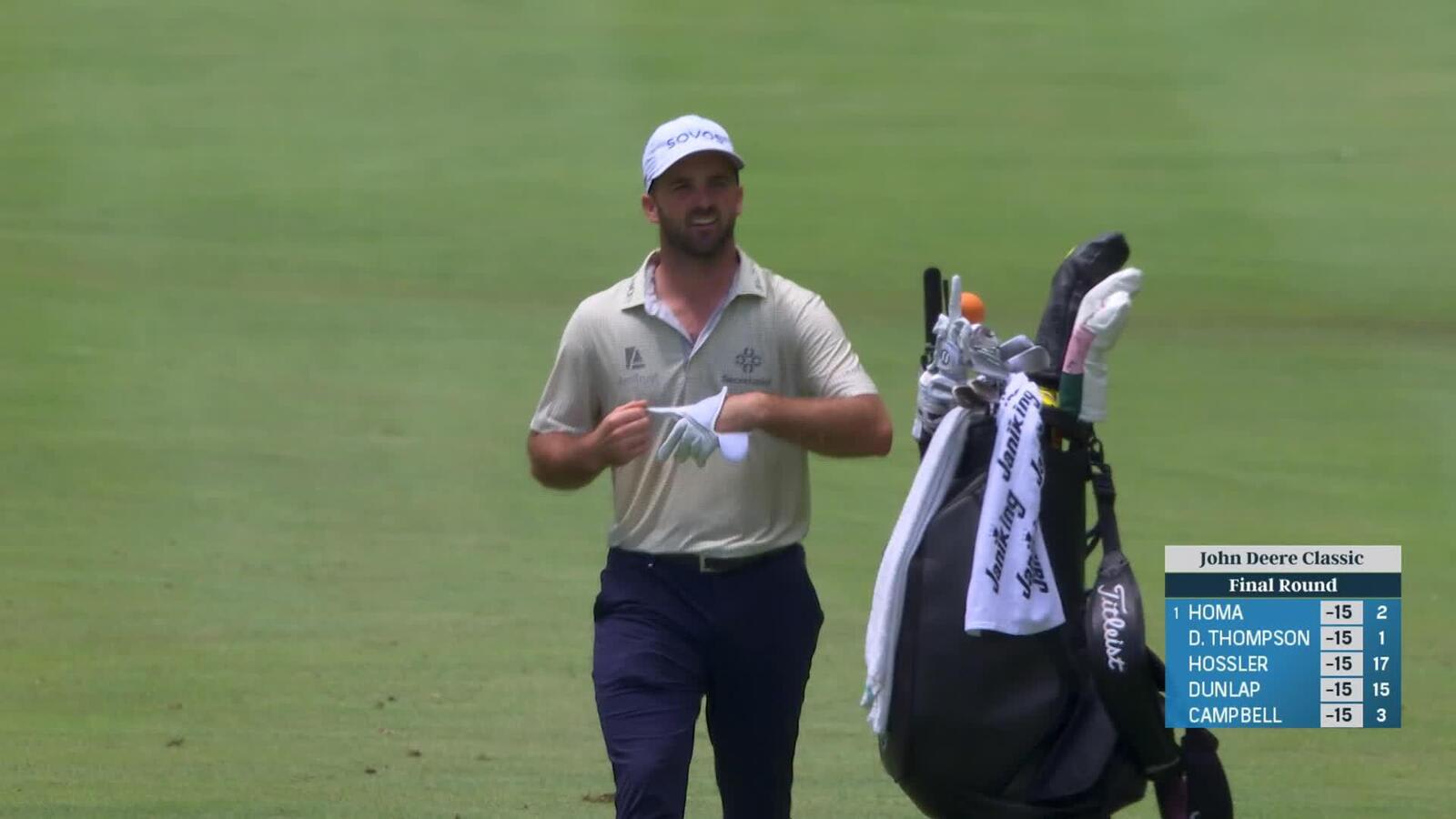 Denny McCarthy holes approach for eagle to get within two at John Deere