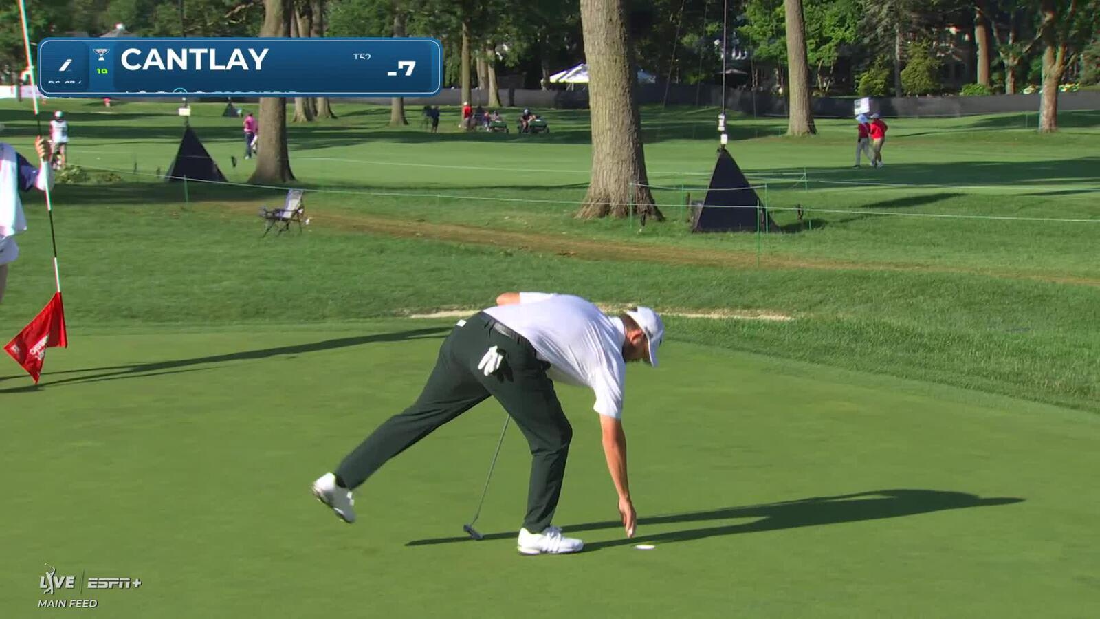 Patrick Cantlay lays up close to set up easy birdie putt at Rocket Classic