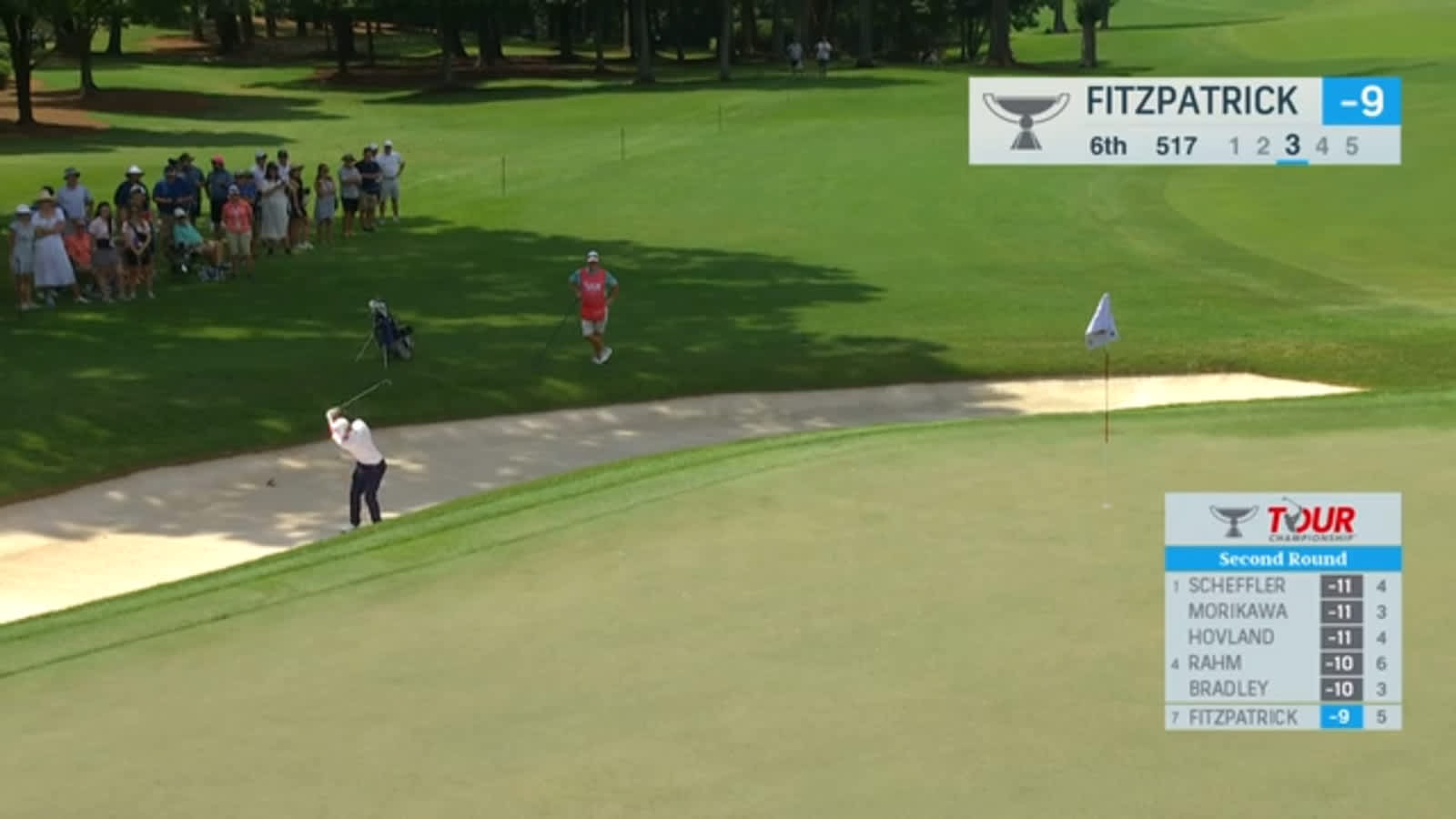 Matt Fitzpatrick gets up-and-down from bunker at TOUR Championship