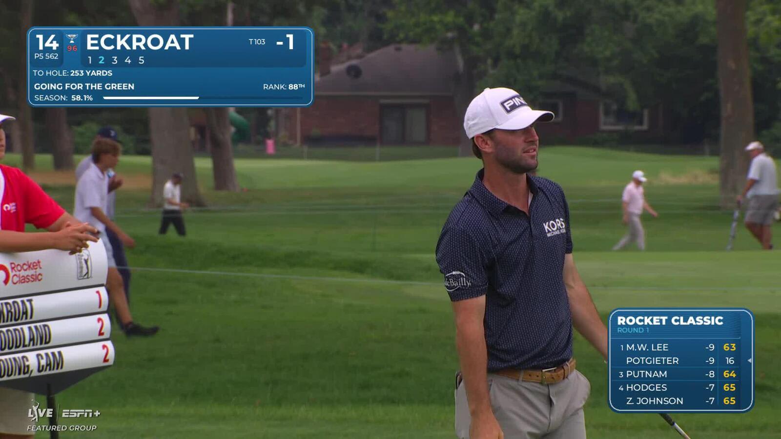 Austin Eckroat makes birdie on No. 14 at Rocket Classic