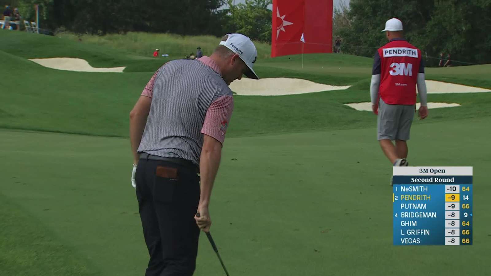 Taylor Pendrith lands approach tight and birdies at 3M Open