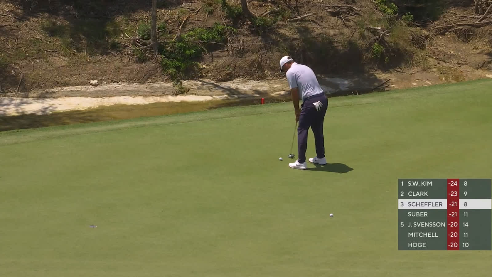 Scottie Scheffler's 120-yard approach sets up birdie on No. 9 at THE CJ CUP