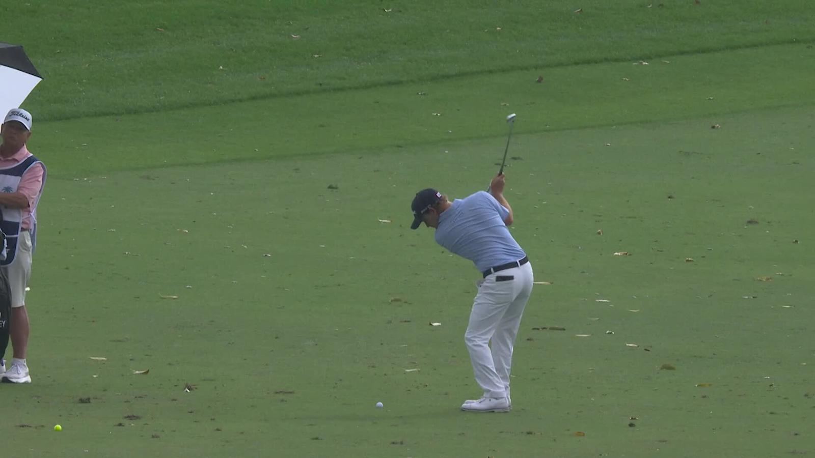 Bud Cauley's excellent approach leads to a birdie at Cognizant Classic