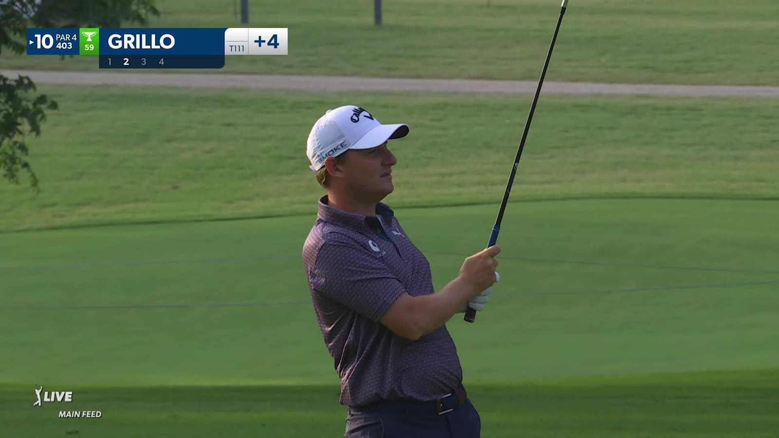 Emiliano Grillo hits it tight to set up birdie at Charles Schwab