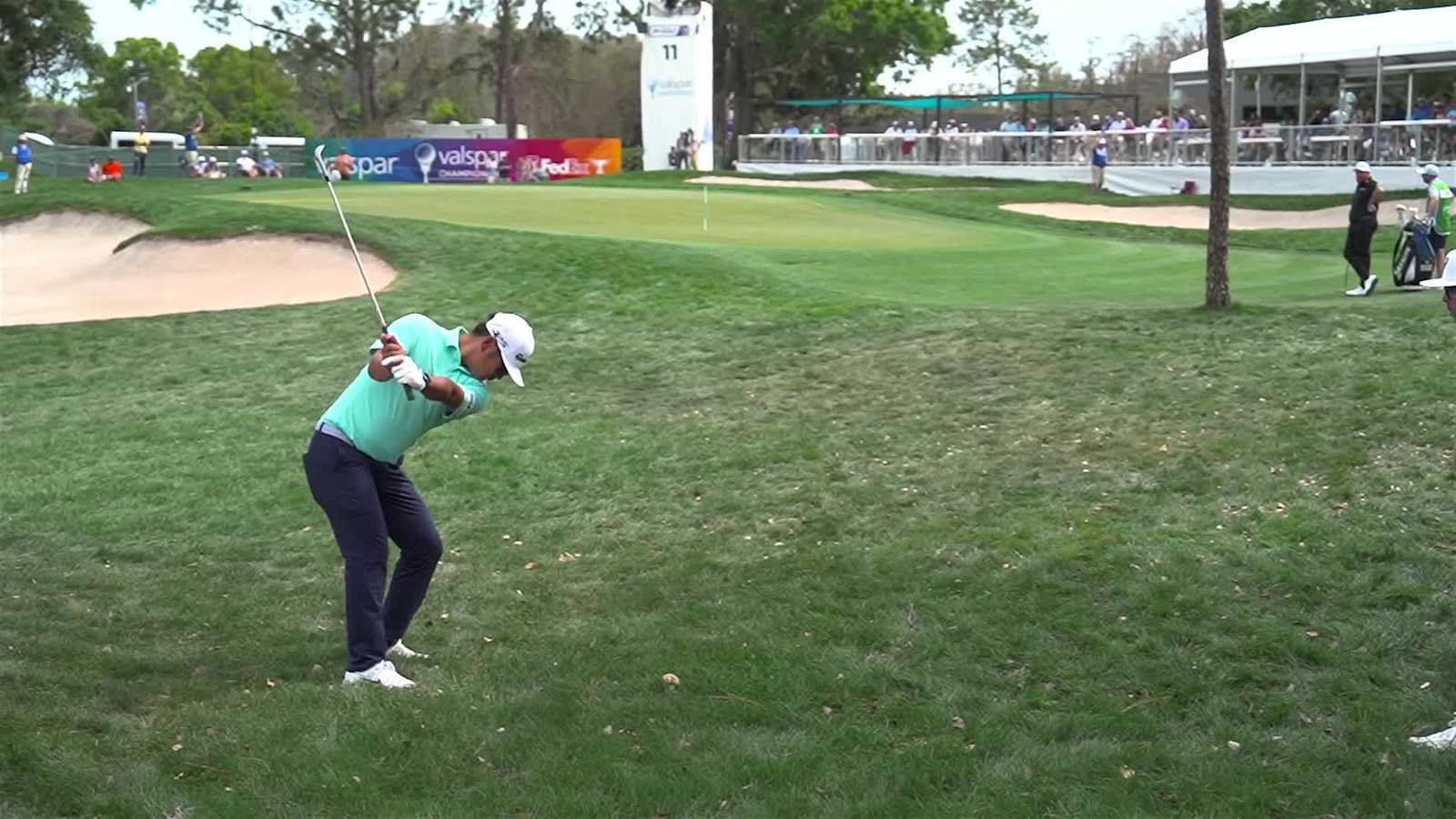 Ryo Hisatsune's nice pitch from rough yields birdie at Valspar