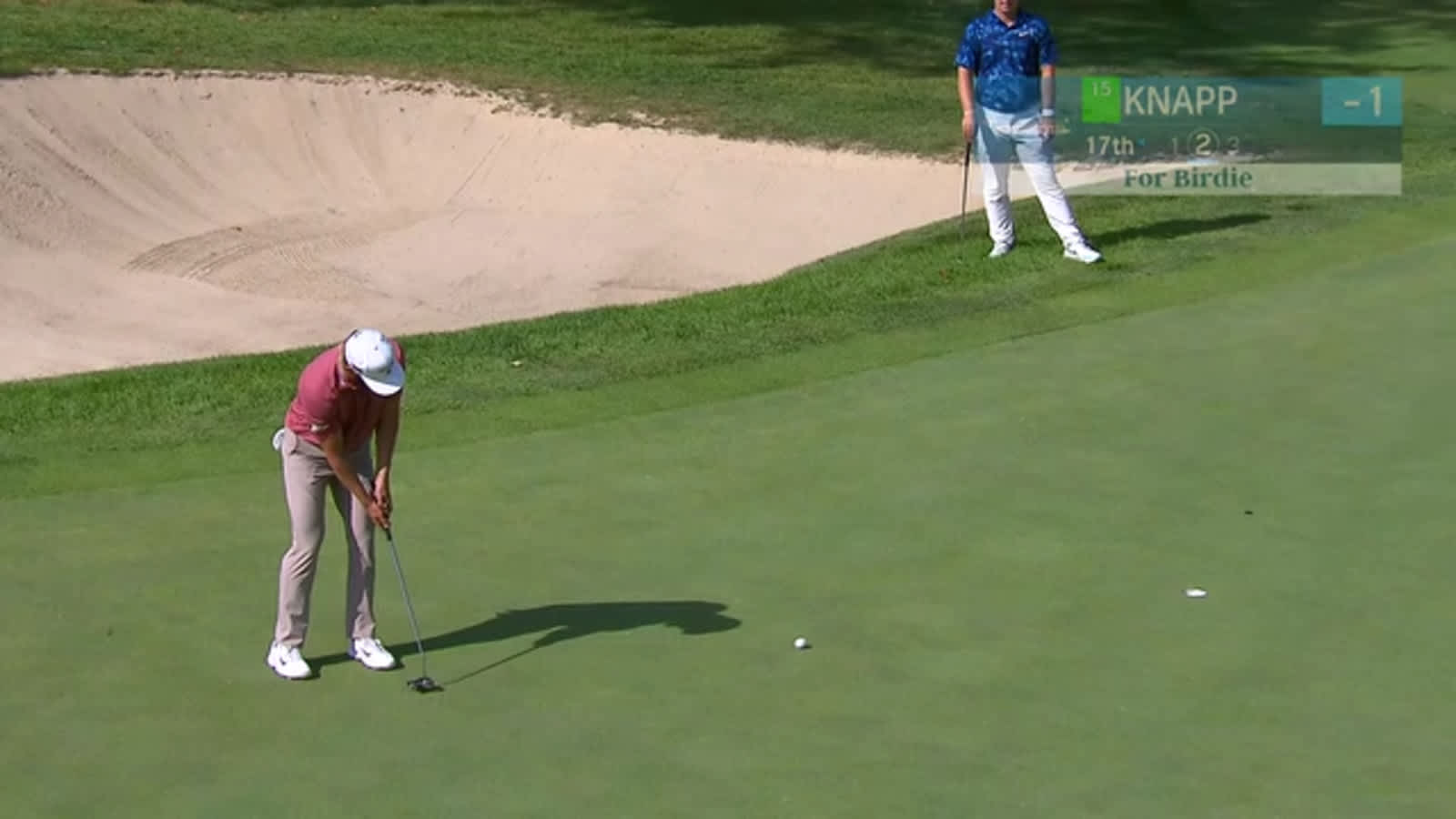 Jake Knapp drains birdie putt at Nationwide Children's
