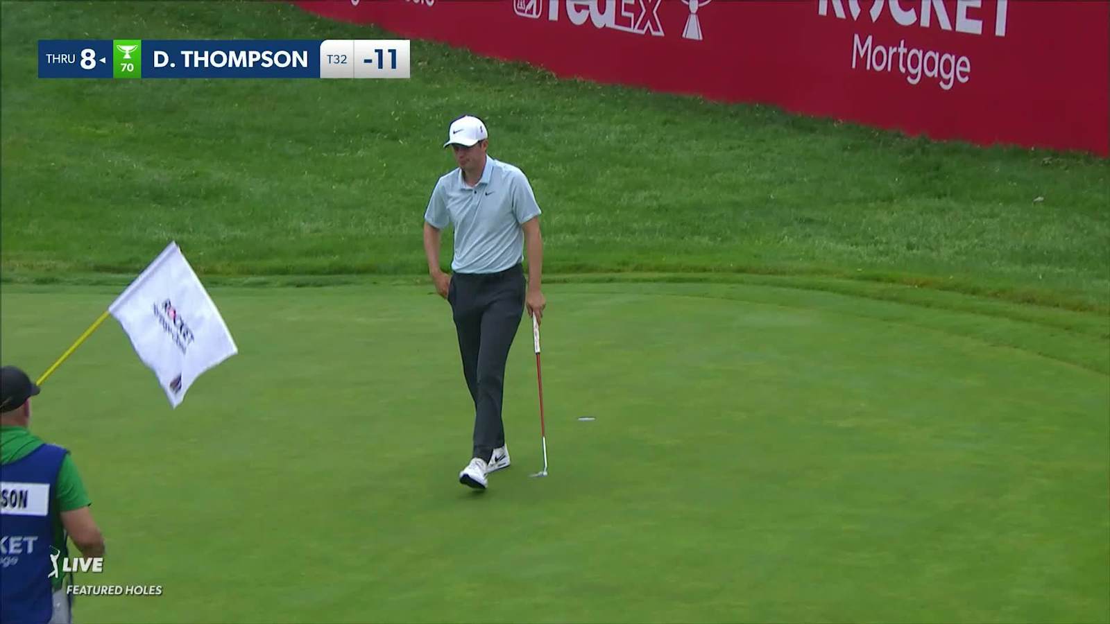 Davis Thompson narrowly misses eagle at Rocket Mortgage