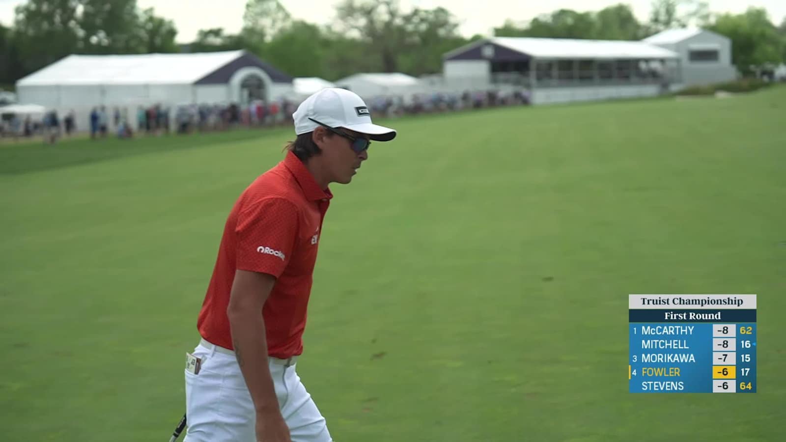 Rickie Fowler makes birdie on last to card 63 at Truist Championship