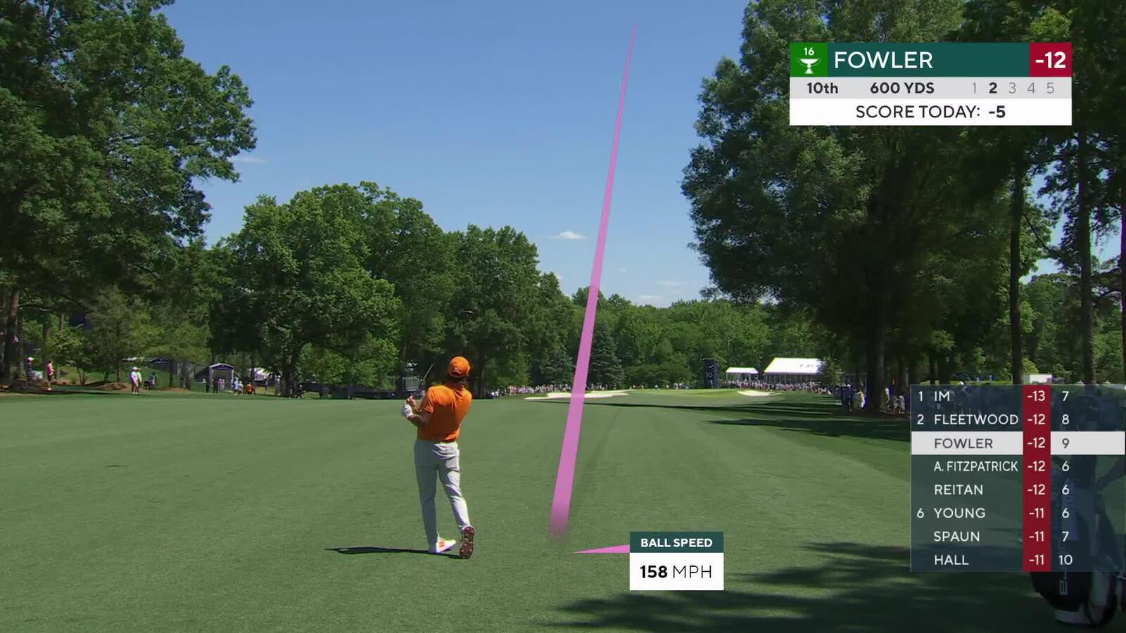 Rickie Fowler gets up-and-down from 72 yards for birdie on No. 10 at Truist Championship