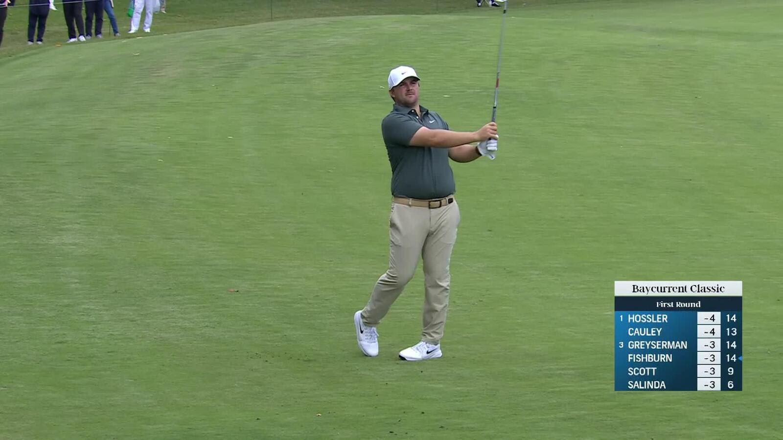 Chris Gotterup hits 145-yard approach to 8 feet, sets up birdie on No. 9 at Baycurrent