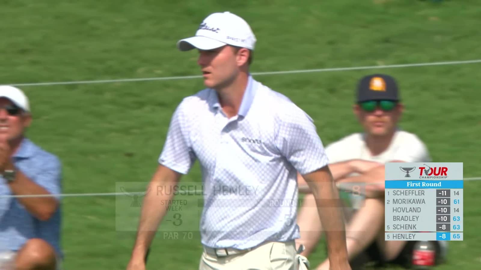 Russell Henley makes birdie on No. 18 at TOUR Championship