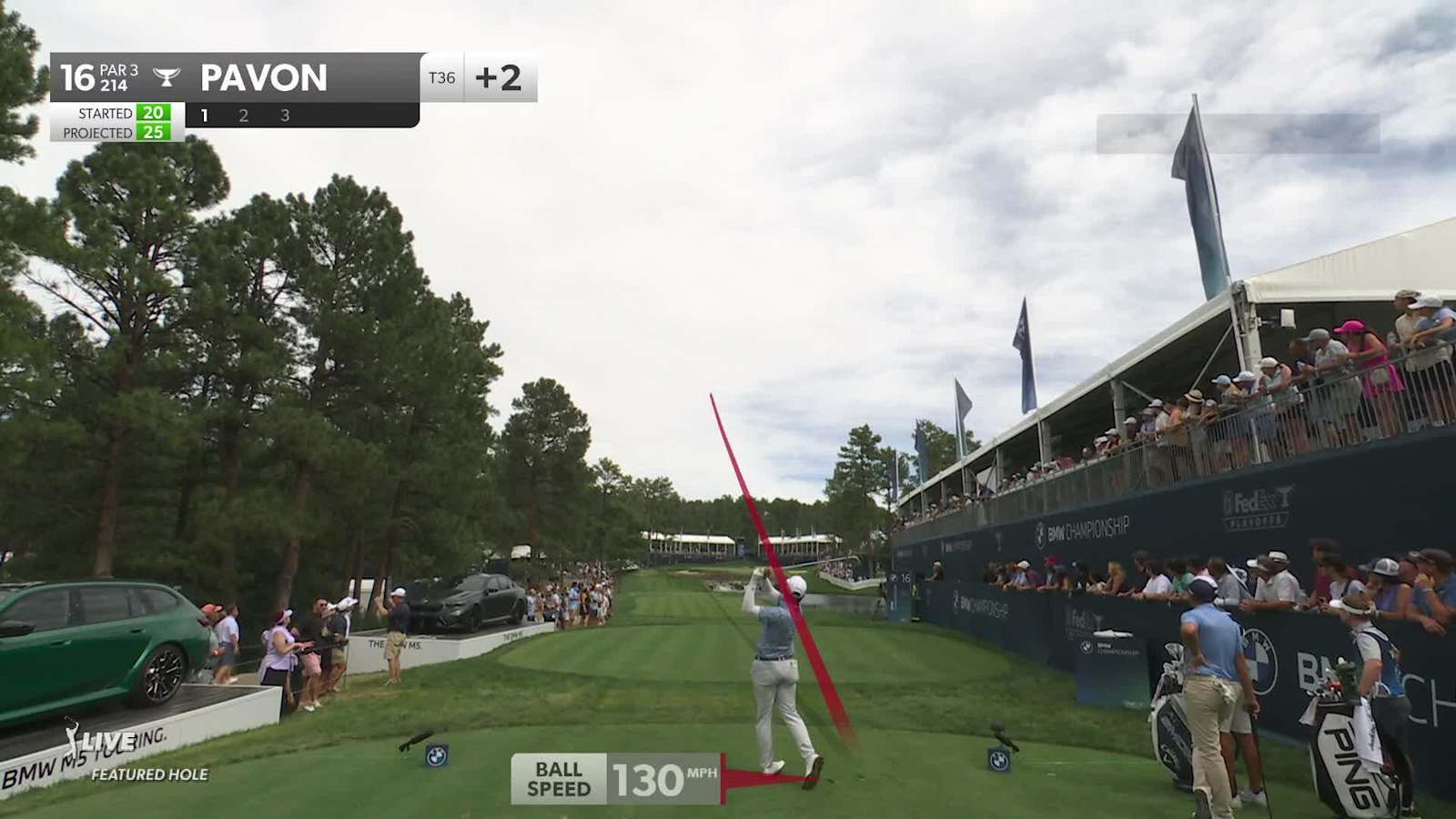 Matthieu Pavon uses slope on tee shot to set up birdie at BMW Championship