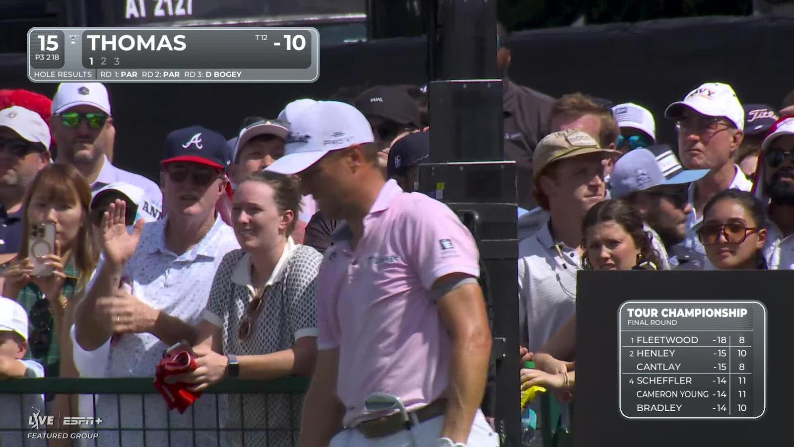 Justin Thomas makes birdie on No. 15 at TOUR Championship