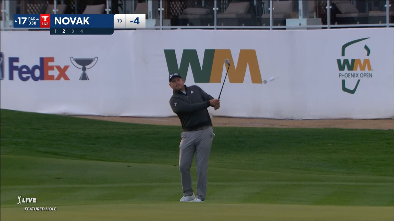 Andrew Novak cards third-straight birdie on No. 17 at WM Phoenix Open