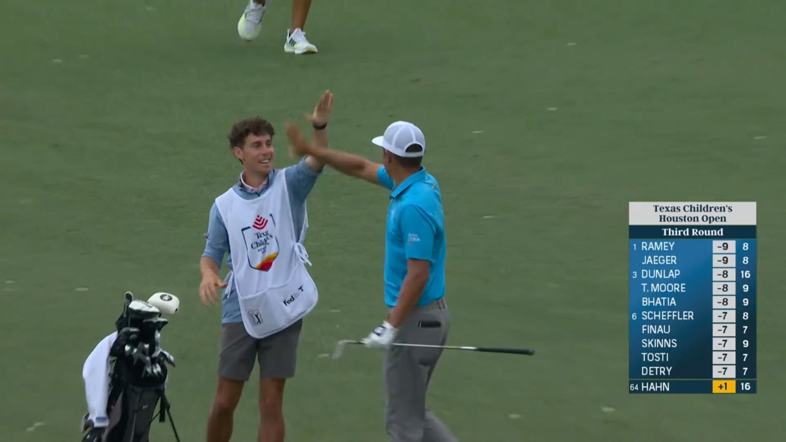 James Hahn holes 71-yard wedge for eagle at Houston Open
