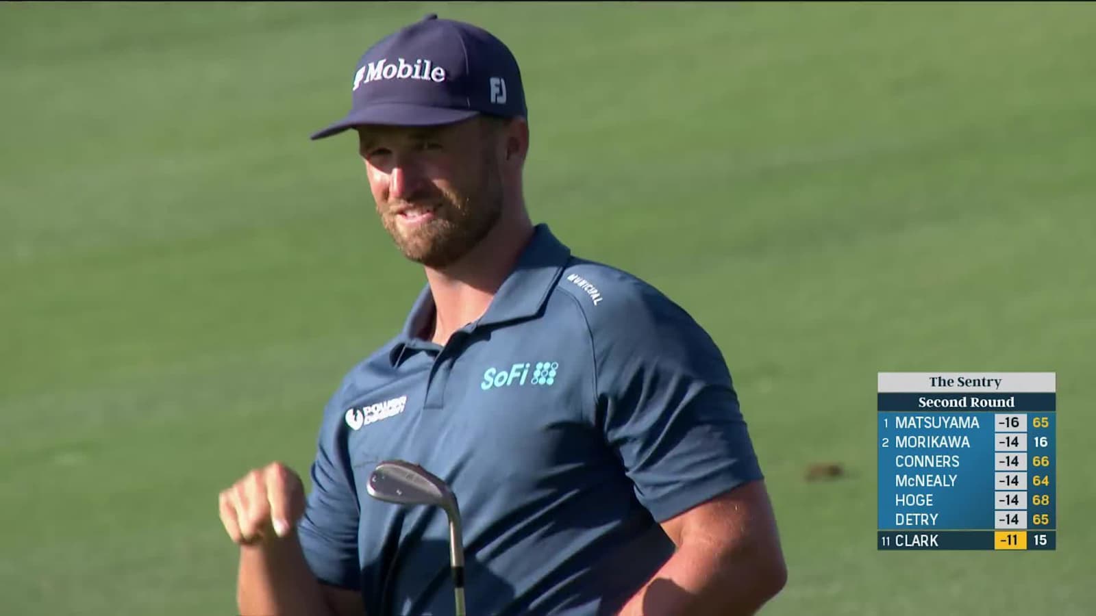 Wyndham Clark makes birdie on No. 16 at The Sentry