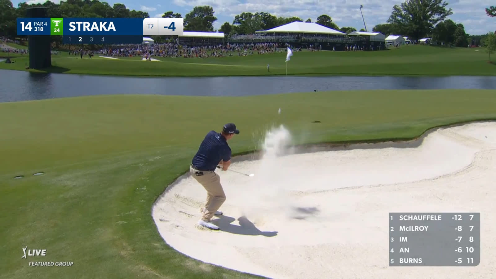Sepp Straka's soft touch from the bunker leads to birdie at Wells Fargo