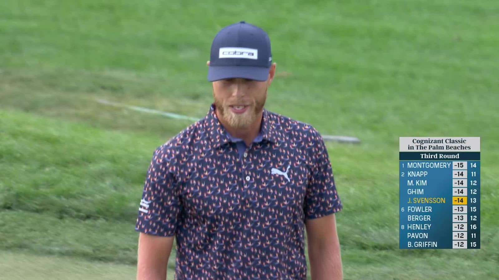 Jesper Svensson makes birdie on No. 13 at Cognizant Classic