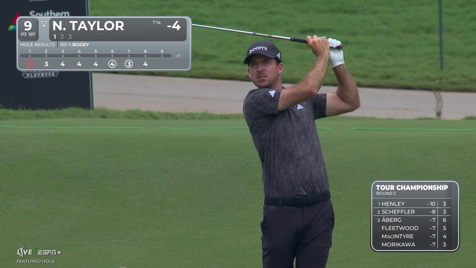 Nick Taylor makes birdie on No. 9 at TOUR Championship