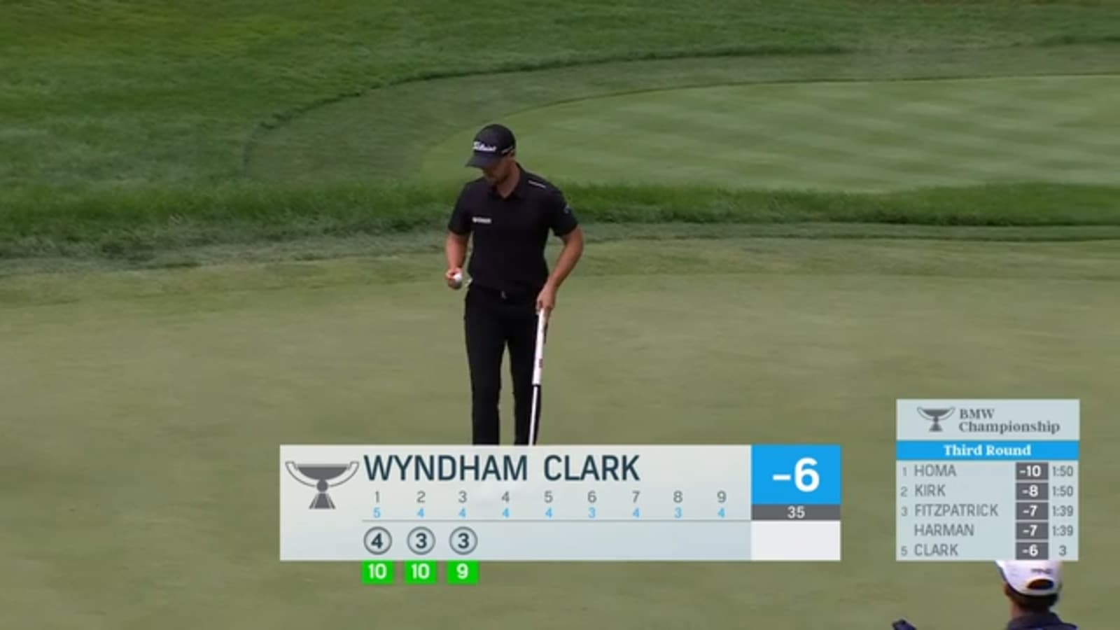 Wyndham Clark cards third-straight birdie on No. 3 at BMW Championship