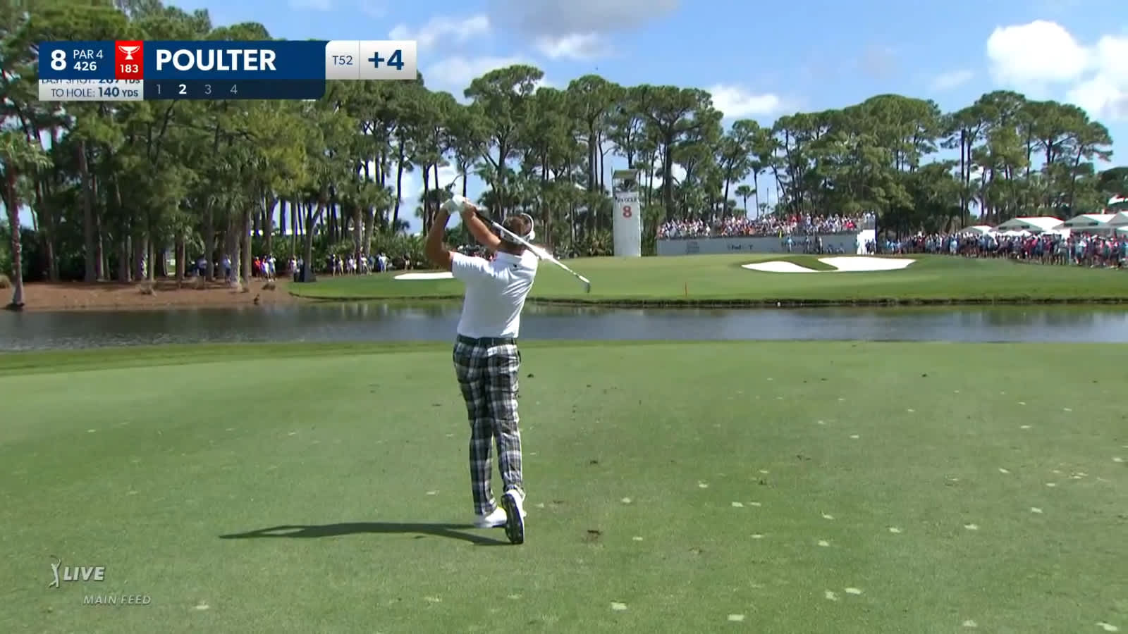 Ian Poulter sticks approach to set up birdie at Honda